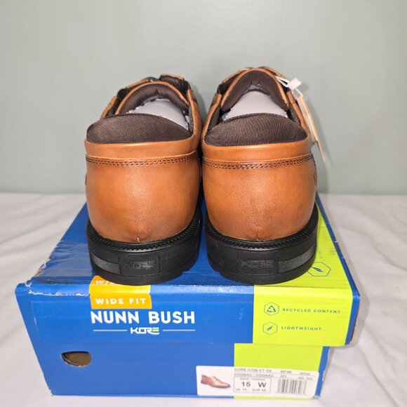 Nunn Bush Kore Icon Ct Oxford in Cognac, Men's Size 15 Wide, New in Box - Picture 4 of 9